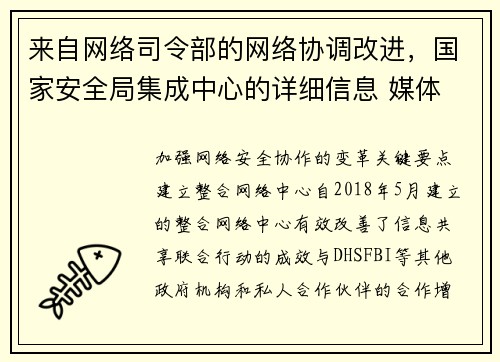 来自网络司令部的网络协调改进，国家安全局集成中心的详细信息 媒体